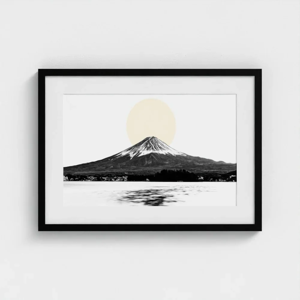 mount-fuji-&-lake-kawaguchiko-black-frame-&-mount-print-a2.webp