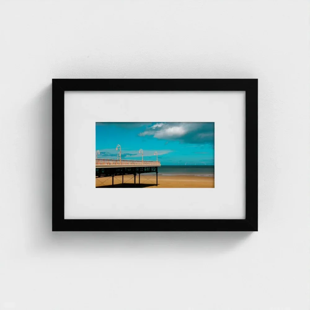 UK-colwyn-bay-victoria-pier-size-a4-black-framed-&-mount-print.webp