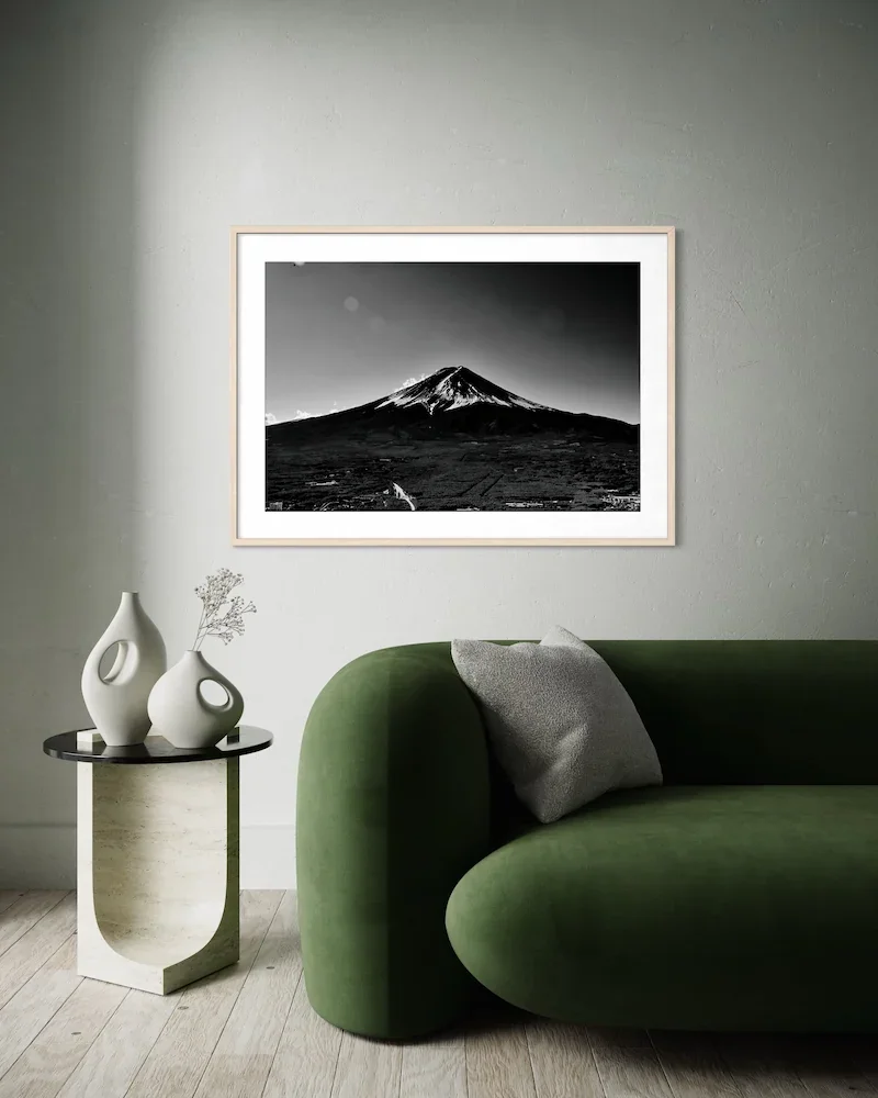 Black-and-white-mount-fuji-photo-living-room.webp