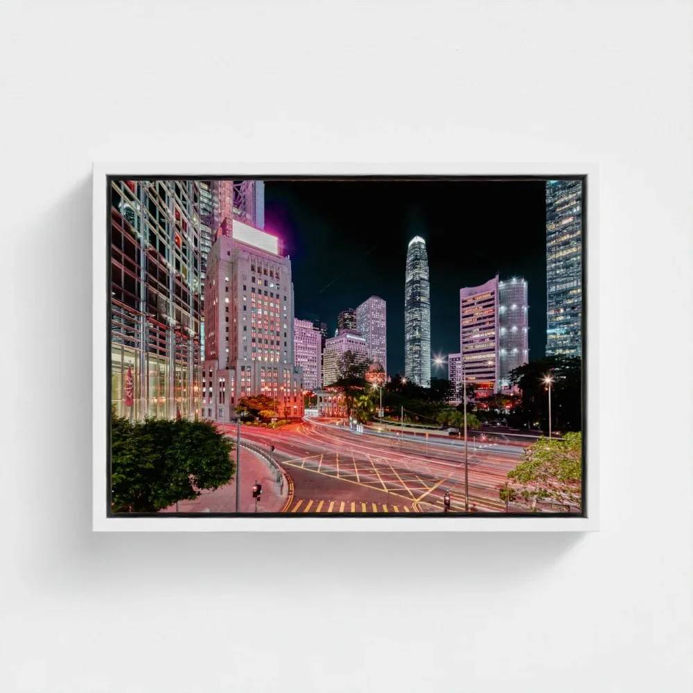 bank-street-hong-Kong-a3-float-white-frame-canvas.webp