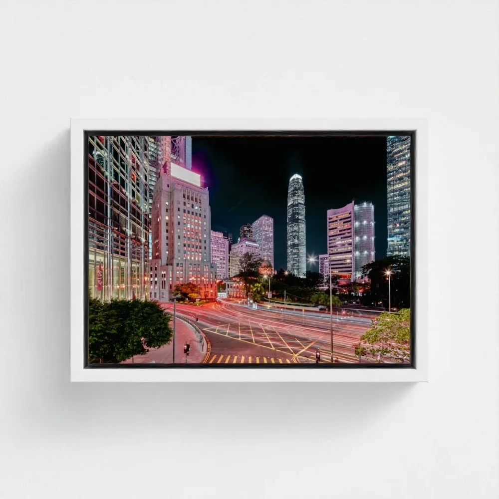 bank-street-hong-Kong-a4-float-white-frame-canvas.webp