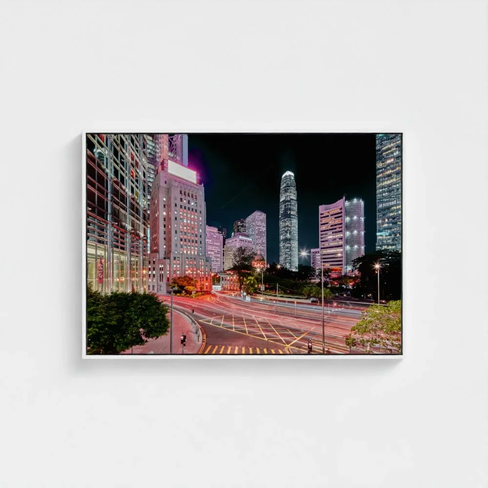 bank-street-hong-Kong-28X40-float-white-frame-canvas.webp
