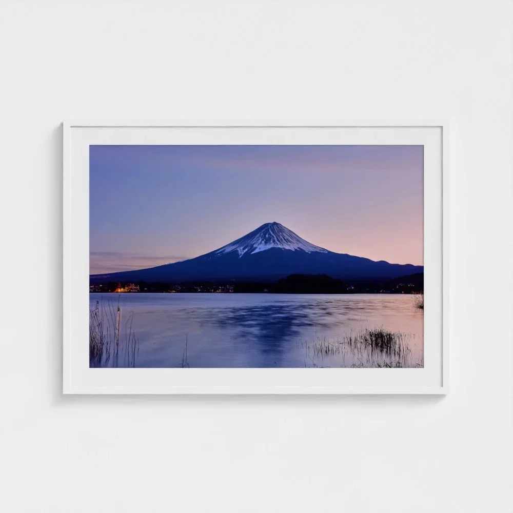 mount-fuji-from-lake-kawaguchiko-28X40-white-framed-mount-print.webp