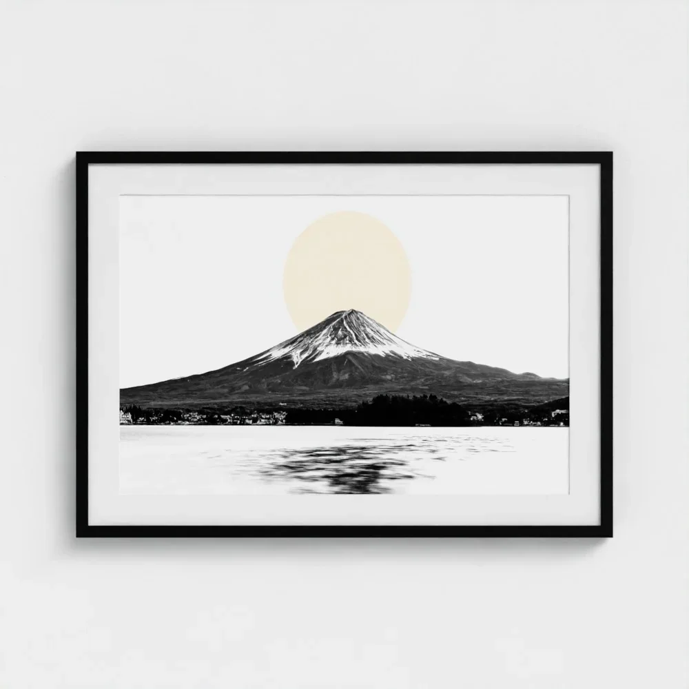 mount-fuji-&-lake-kawaguchiko-black-frame-&-mount-print-a1.webp