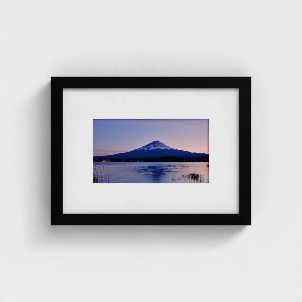 mount-fuji-from-lake-kawaguchiko-a4-black-framed-mount-print.webp