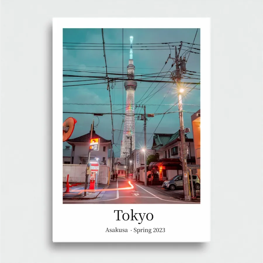 Asakusa,Tokyo, Urban Contrast Japan - Skytree At Night I Art Poster