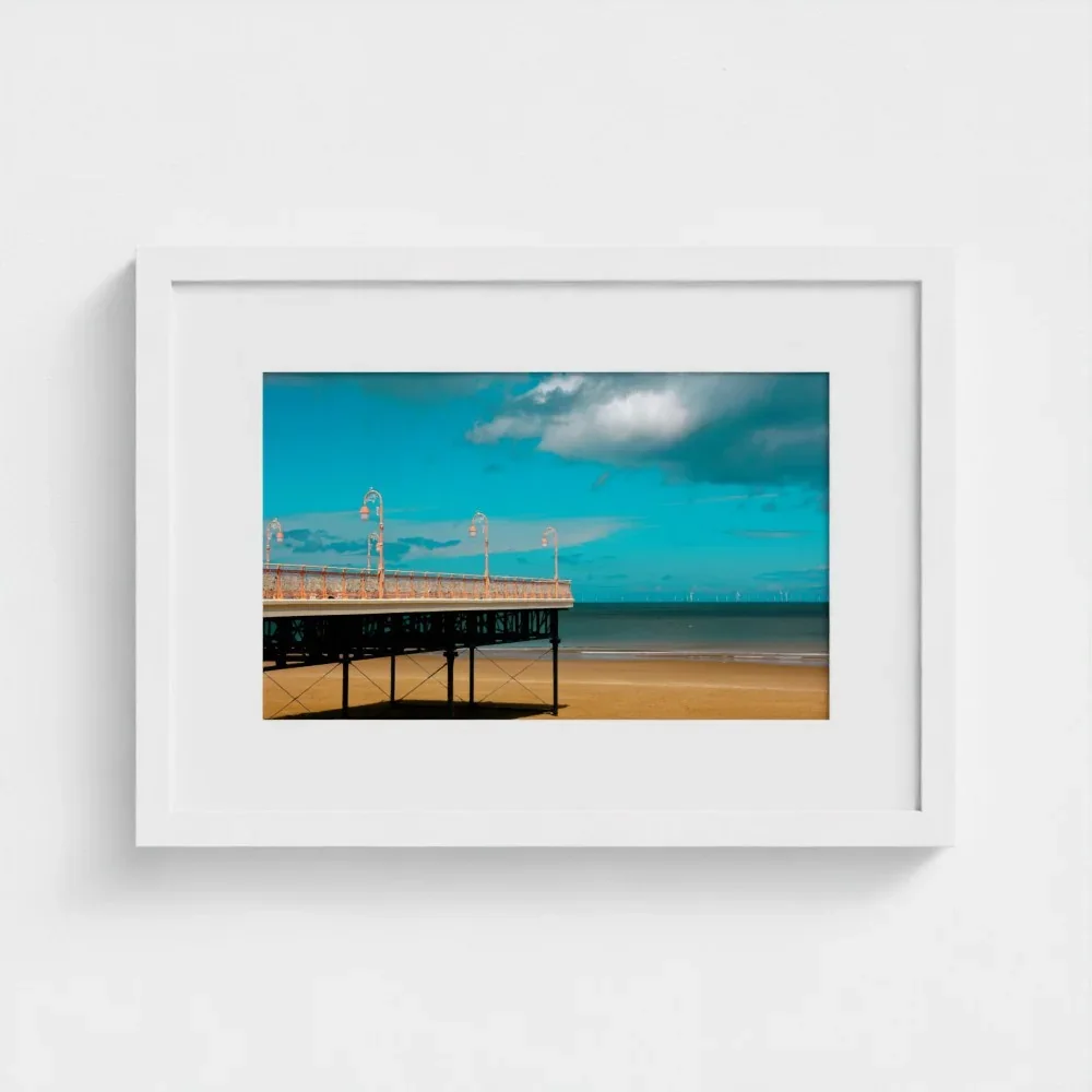 UK-colwyn-bay-victoria-pier-size-a3-white-framed-&-mount-print.webp