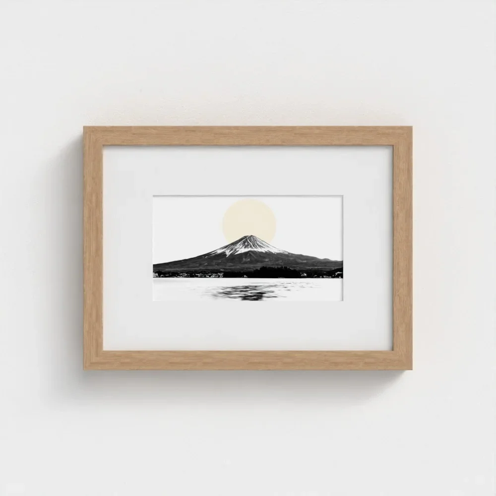 mount-fuji-&-lake-kawaguchiko-a4-wood-frame-&-mount-print..webp