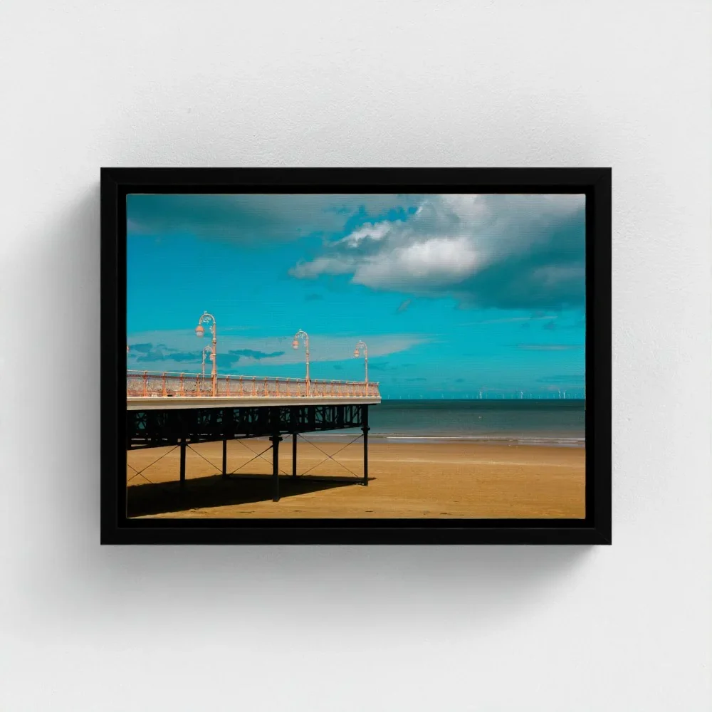 UK-colwyn-bay-victoria-pier-size-a4-black-framed-canvas.webp