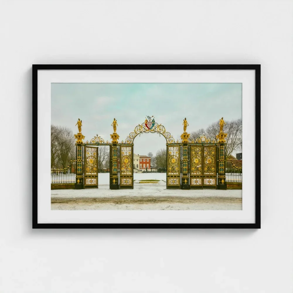 warrington-golden-gates-size-a1-black-framed-&-mount-print.webp