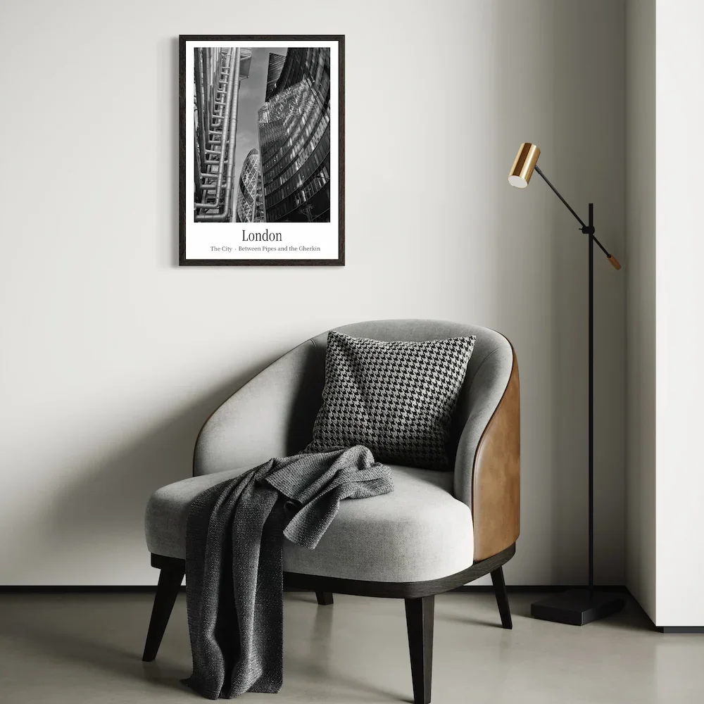pipes-and-the-gherkin-london-fine-art-poster-in-bed-room.webp