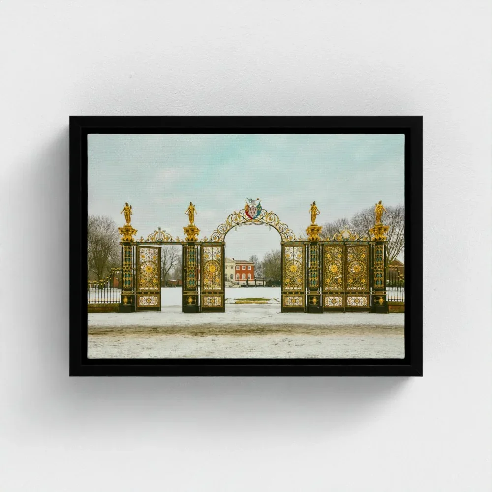 warrington-golden-gates-size-a4-black-framed-canvas.webp