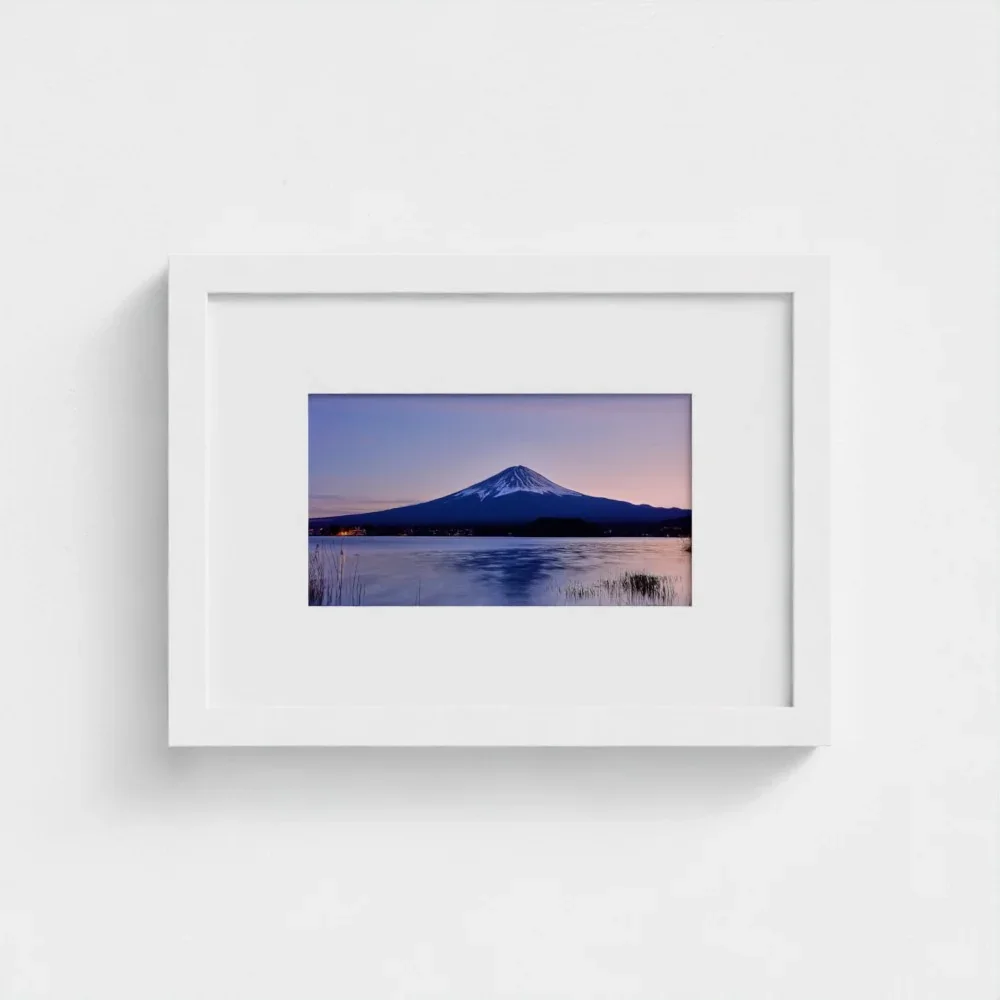 mount-fuji-from-lake-kawaguchiko-a4-white-framed-mount-print.webp