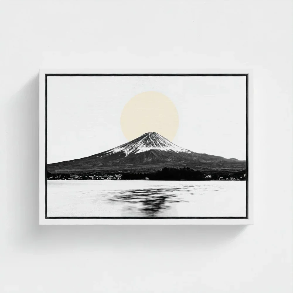 mount-fuji-&-lake-kawaguchiko-white-frame-canvas-a3.webp