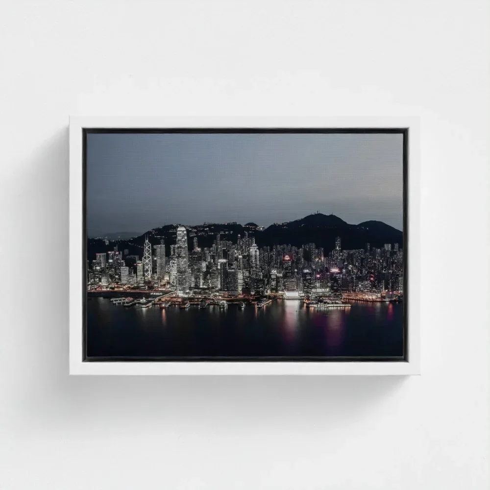 victoria-harbour-at-magic-hour-a4-white-framed-canvas.webp