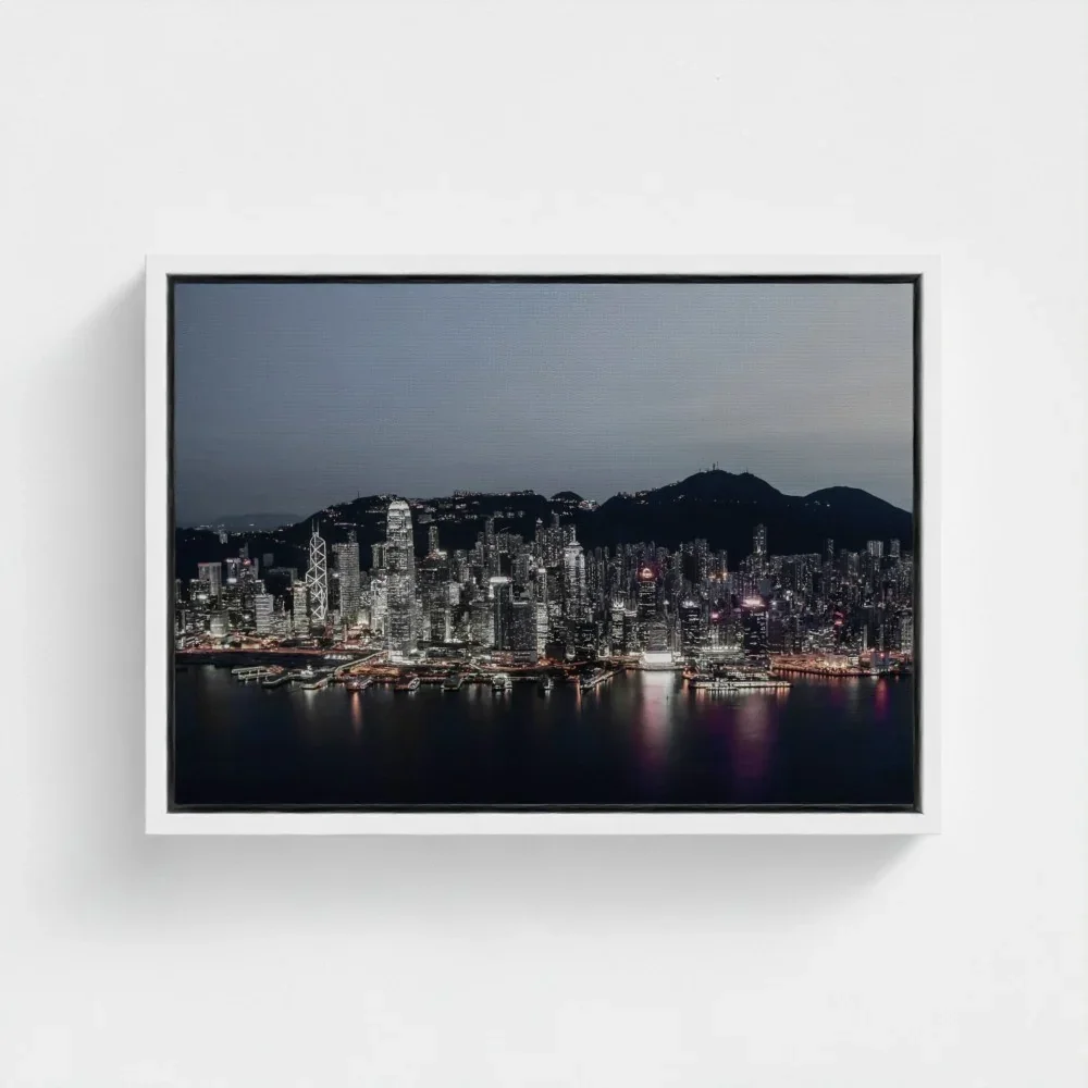 victoria-harbour-at-magic-hour-a3-white-framed-canvas.webp