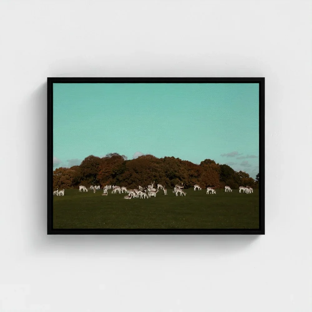 Herd of Deer Fine Art Photography | British Countryside，Serene Landscape Wall Art