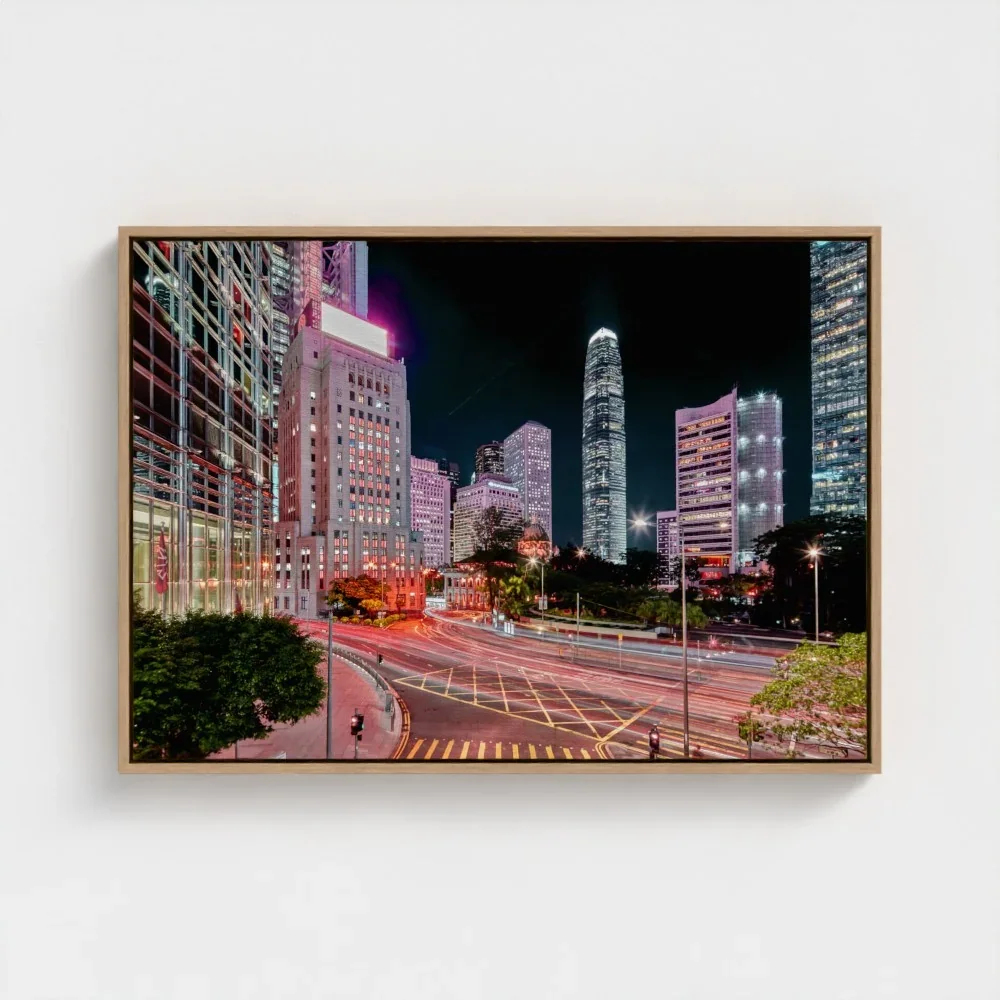 bank-street-hong-Kong-a1-float-wood-frame-canvas.webp
