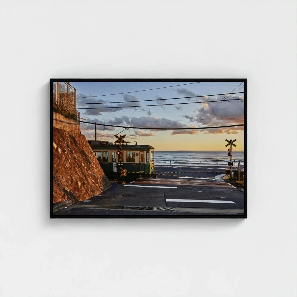 kamakura-train-slam-dunk-black-frame-canvas-28x40.webp