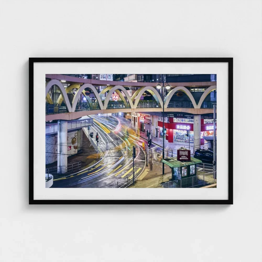 yee-wo-street-circular-footbridge-size-a1-black-framed-&-mount-print.webp