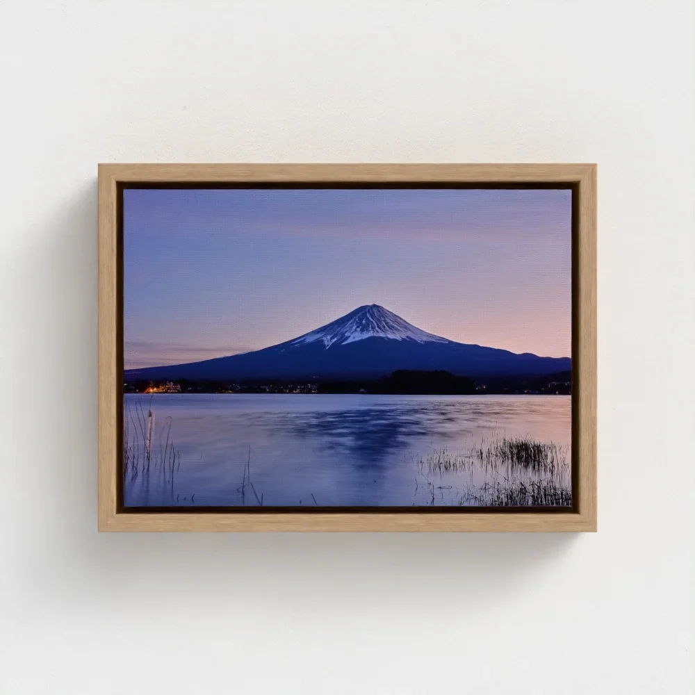 mount-fuji-from-lake-kawaguchiko-a4-wood-framed-canvas.webp