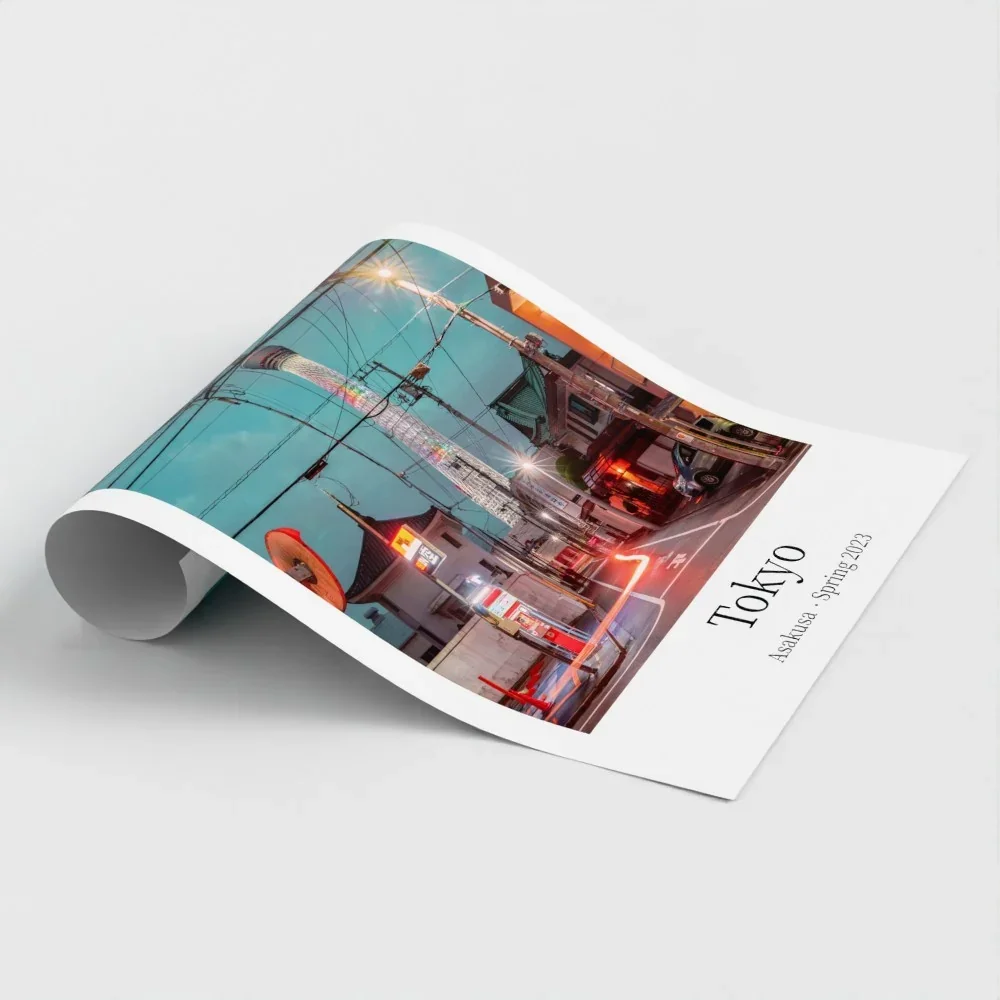 Asakusa,Tokyo, Urban Contrast Japan - Skytree At Night I Art Poster