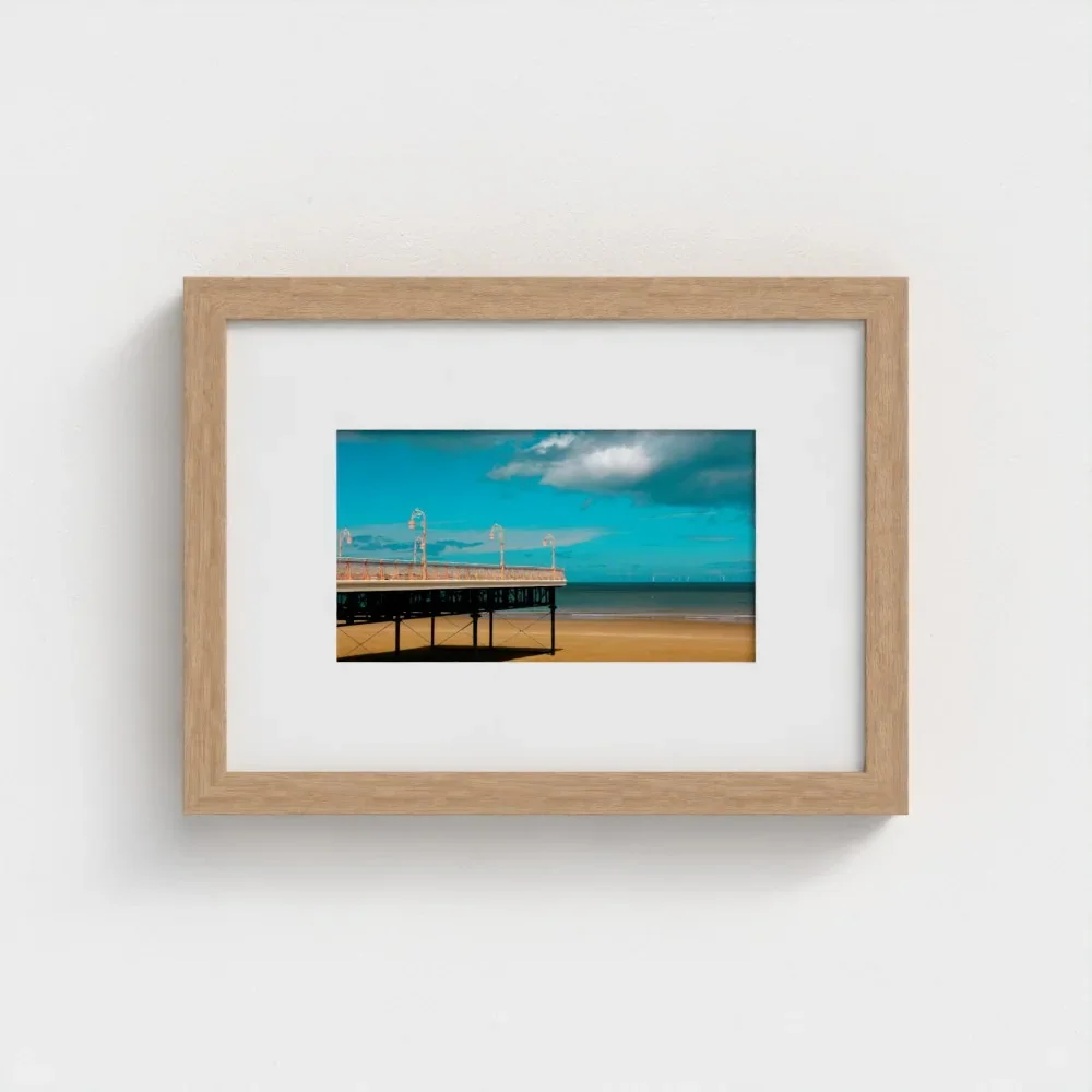UK-colwyn-bay-victoria-pier-size-a4-wood-framed-&-mount-print.webp