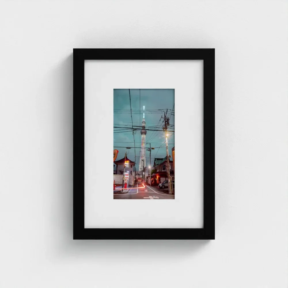 skytree-asakusa-tokyo-at-night-size-a4-black-frame-&-mount-print.webp