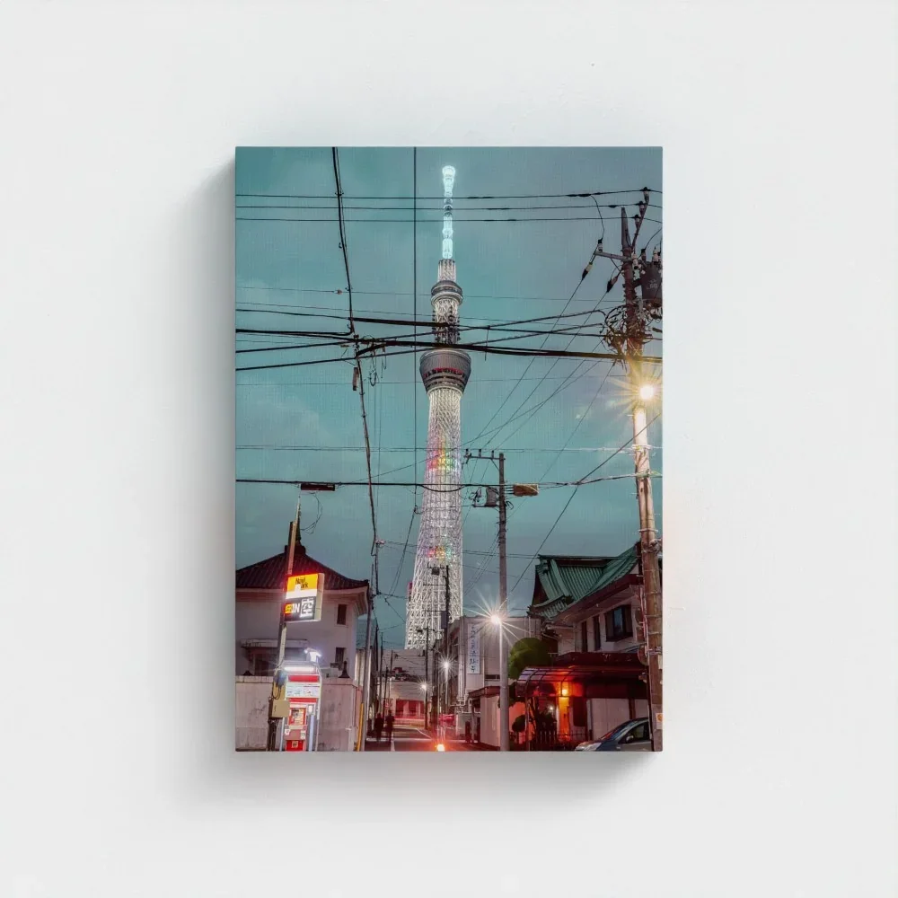 Skytree At Night, Asakusa,Tokyo, Urban Contrast Japan I Fine Art Print