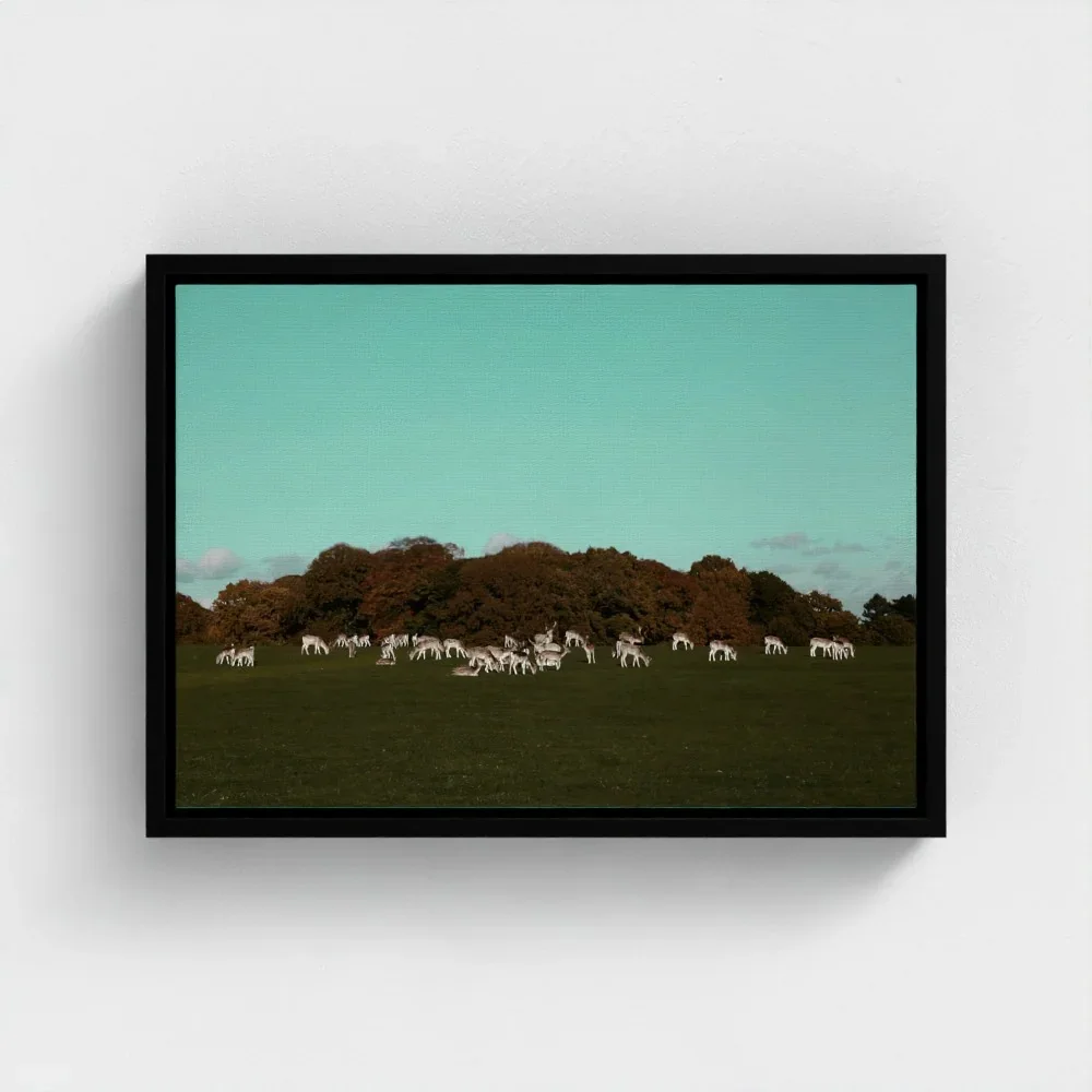 Herd of Deer Fine Art Photography | British Countryside，Serene Landscape Wall Art