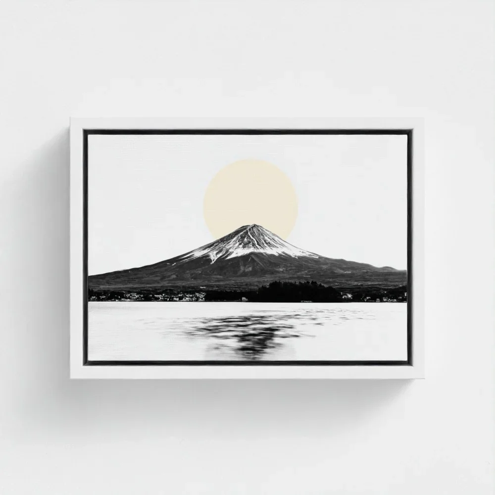 mount-fuji-&-lake-kawaguchiko-a4-white-frame-canvas.webp