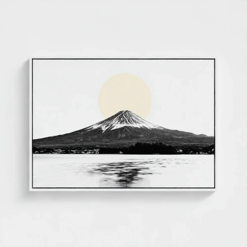 mount-fuji-&-lake-kawaguchiko-white-frame-canvas-a1.webp