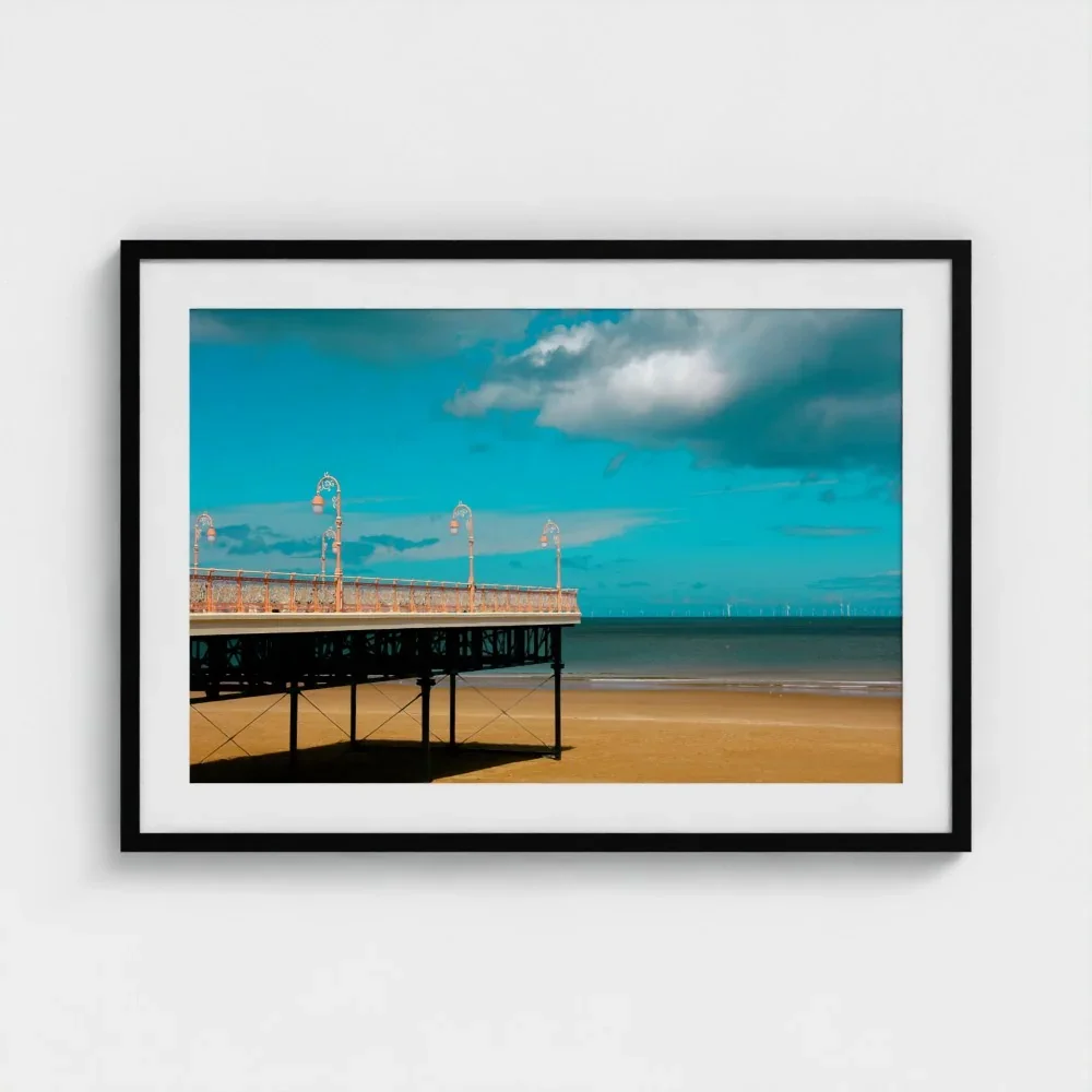 UK-colwyn-bay-victoria-pier-size-a1-black-framed-&-mount-print.webp