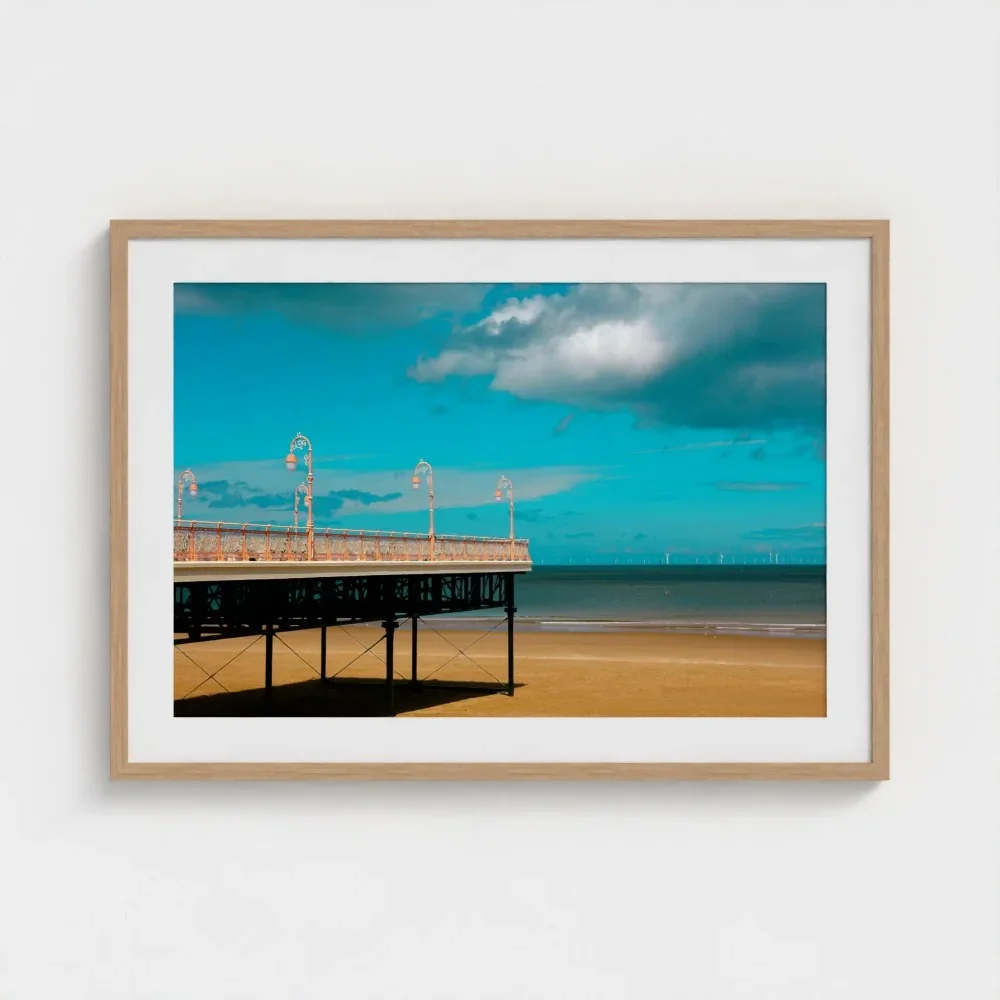 UK-colwyn-bay-victoria-pier-size-a1-wood-framed-&-mount-print.webp