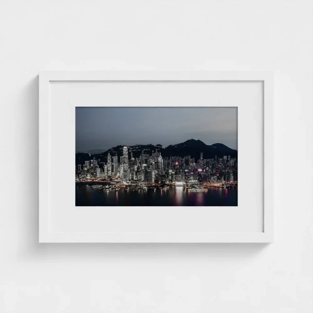 victoria-harbour-at-magic-hour-a3-white-framed-mount-print.webp
