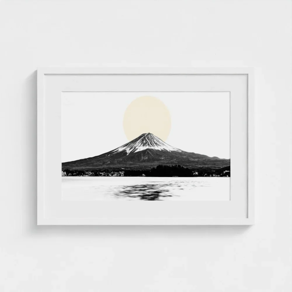 mount-fuji-&-lake-kawaguchiko-white-frame-&-mount-print-a2.webp