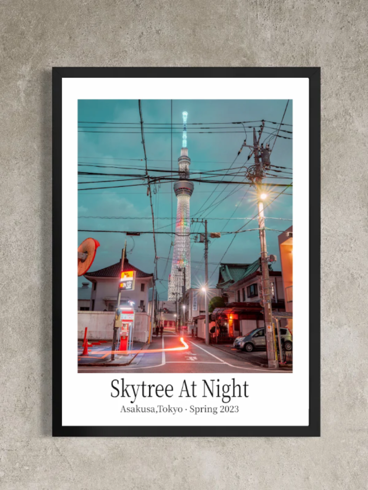 Skytree At Night, Asakusa,Tokyo I Art Poster