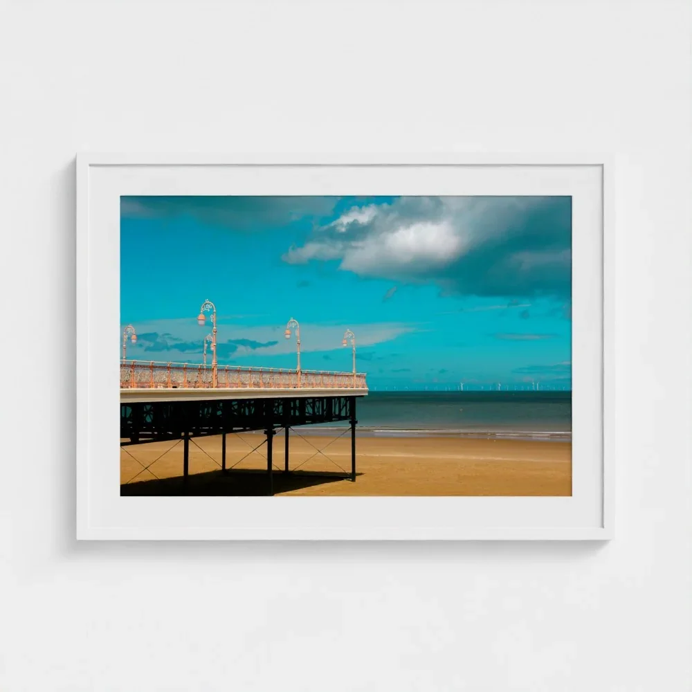 UK-colwyn-bay-victoria-pier-size-a1-white-framed-&-mount-print.webp