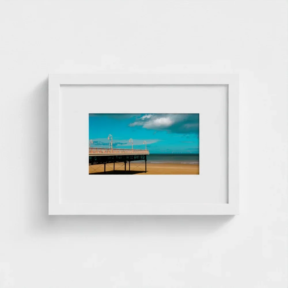 UK-colwyn-bay-victoria-pier-size-a4-white-framed-&-mount-print.webp