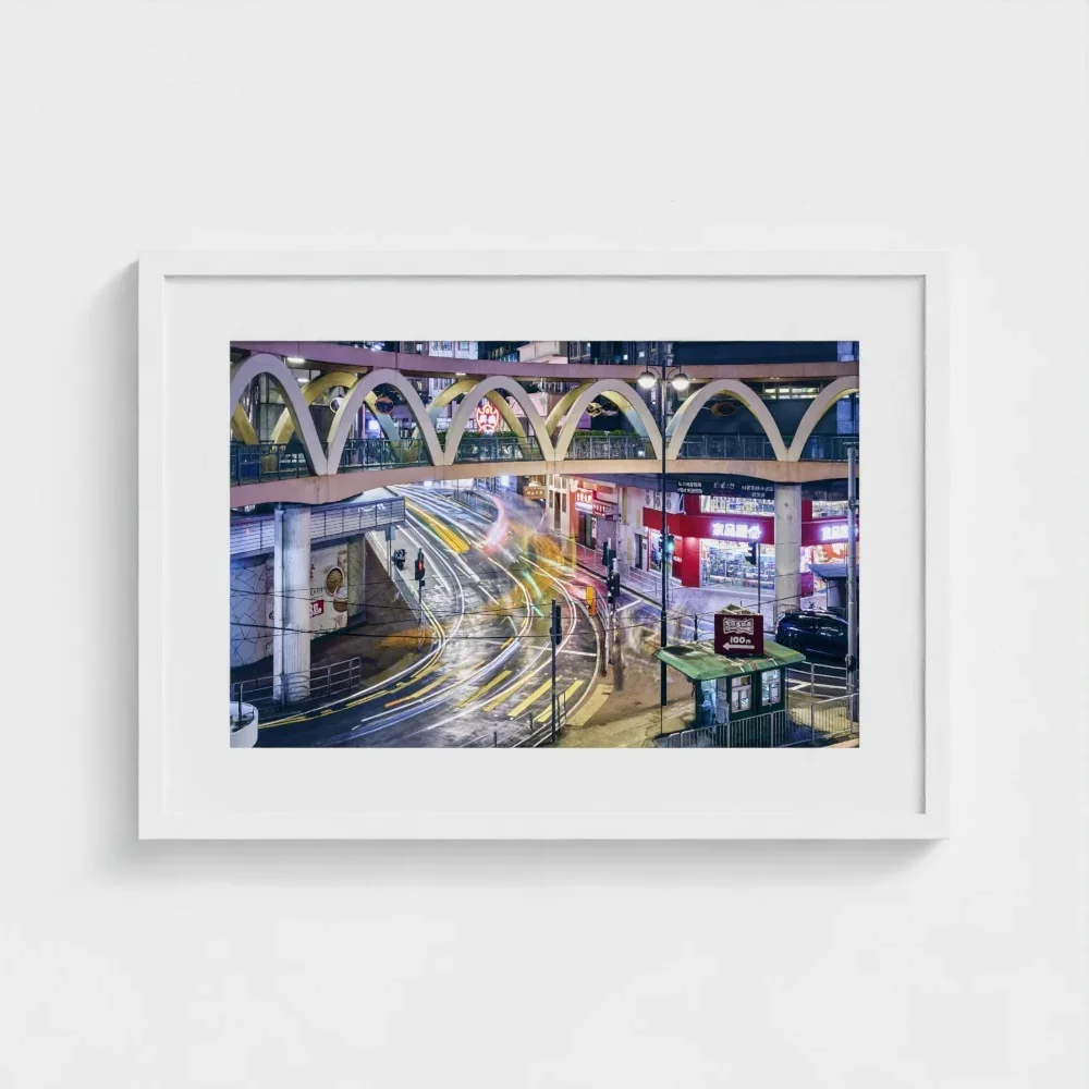 yee-wo-street-circular-footbridge-size-a2-white-wood-framed-&-mount-print.webp
