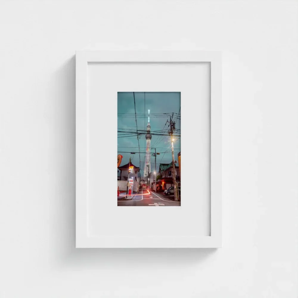 skytree-asakusa-tokyo-at-night-size-a4-white-frame-&-mount-print.webp
