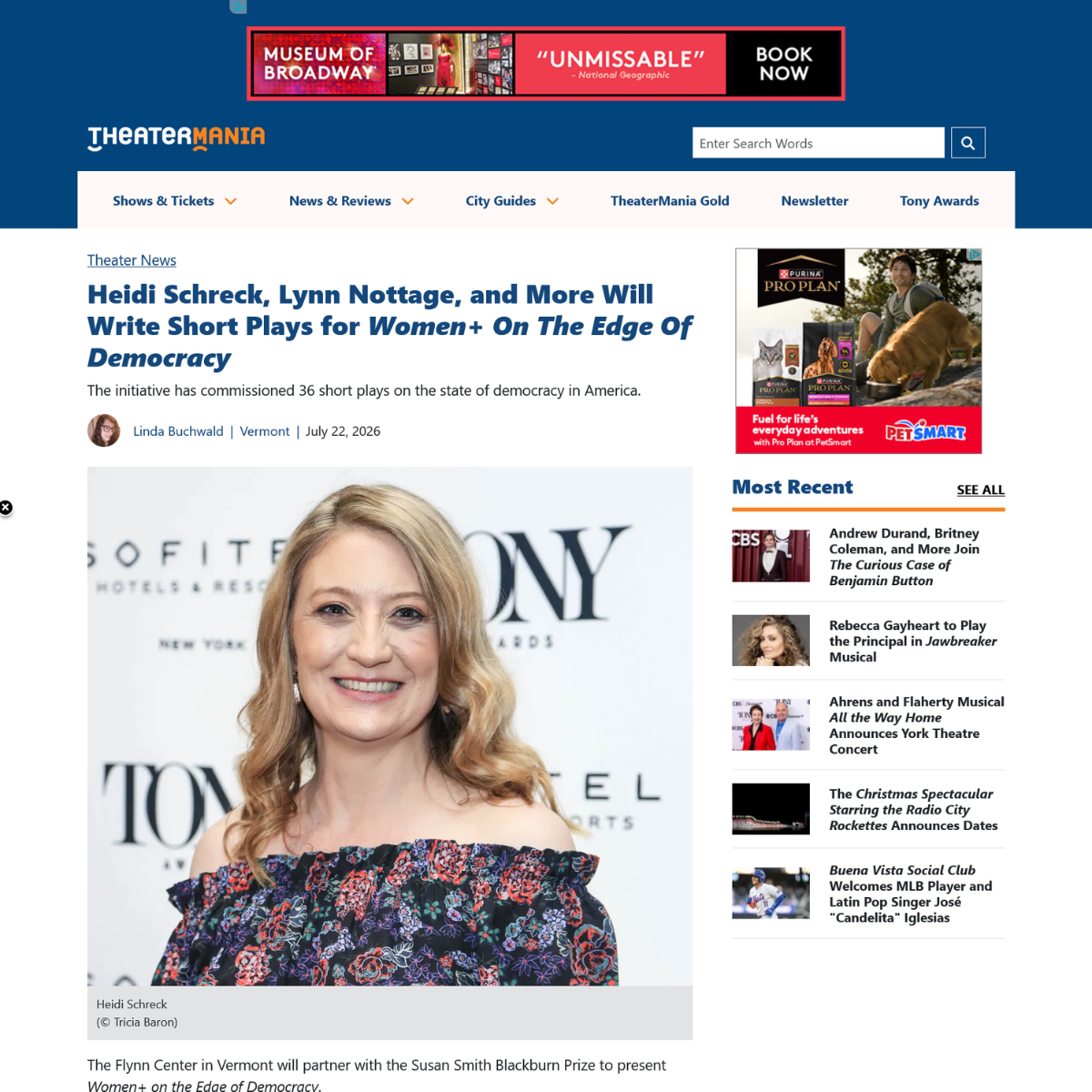 Theater Mania: Heidi Schreck, Lynn Nottage, and More Will Write Short Plays for Women+ On The Edge O