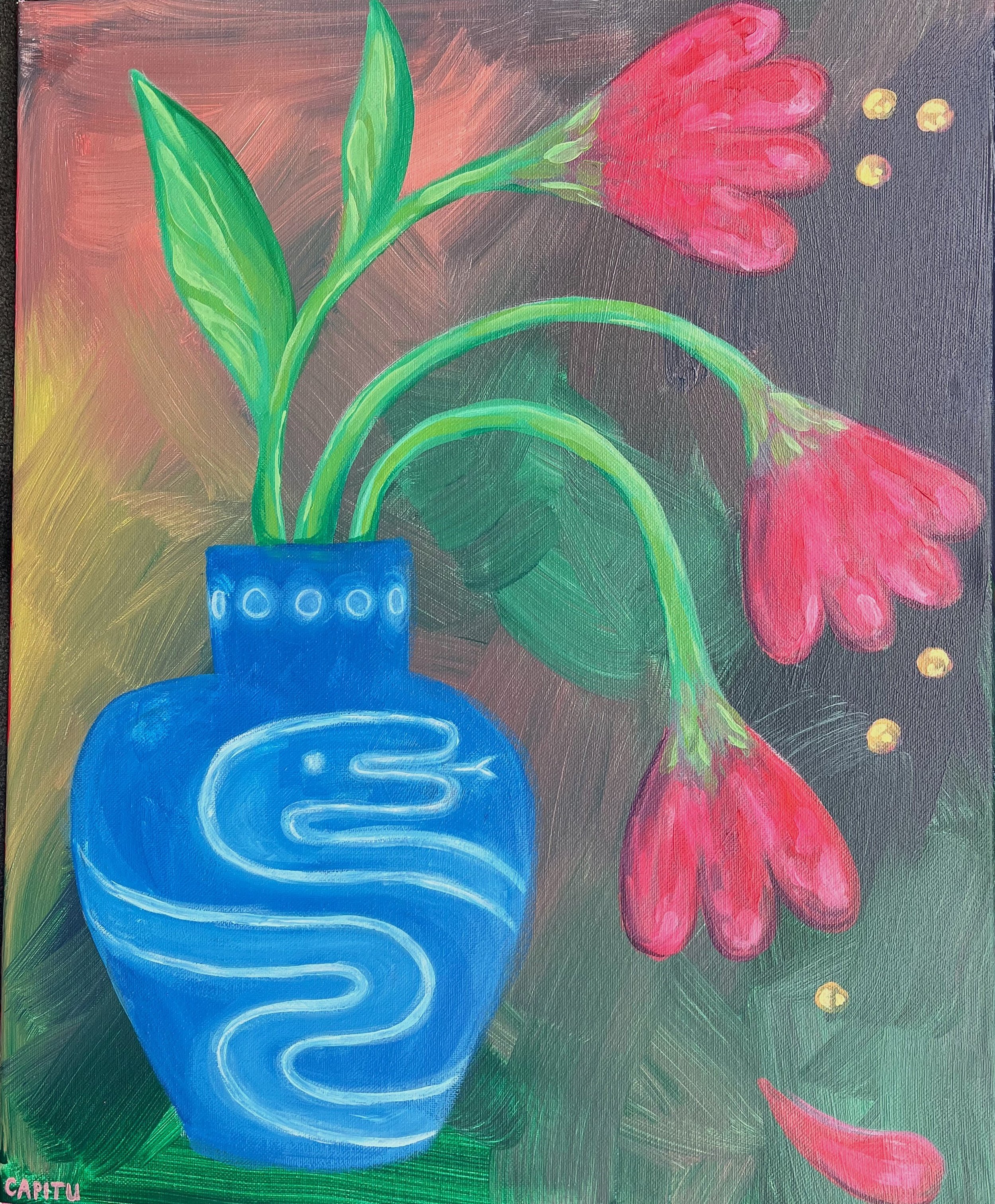 Flora. 2024. Acrylic on canvas. 16"x20".