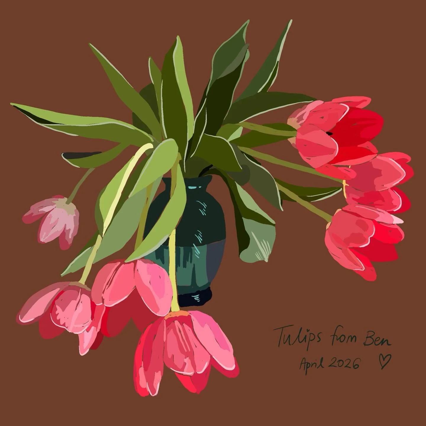 Cheeky little procreate drawing 
I love tulips!!!!
.
.
.
.
.
.
#procreate #digitalart