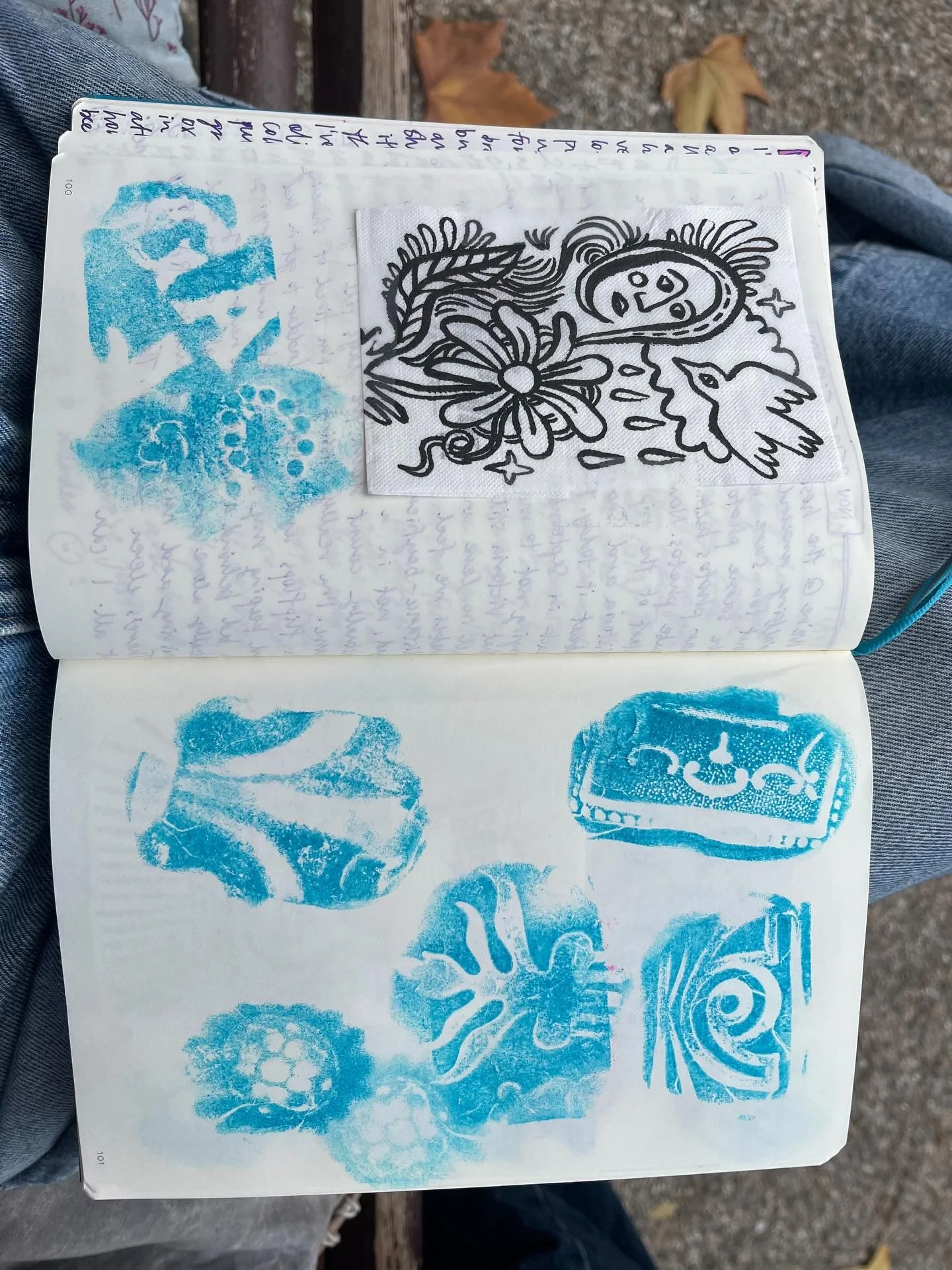 yesterday elizabeth and I explored Florence through textures!! I saw this on instagram reels before the trip, people using play dough or a kneaded eraser to stamp textures, and I&rsquo;ve been carrying around play dough and an ink pad for almost 3 mo