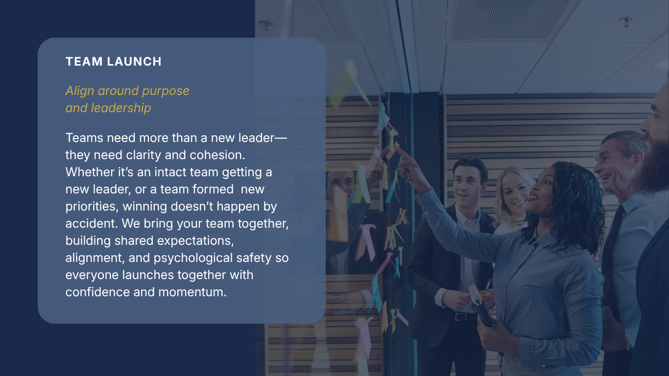 A diverse group of professionals participating in a team-building activity in a modern office, with a woman pinning paper notes on a glass wall.