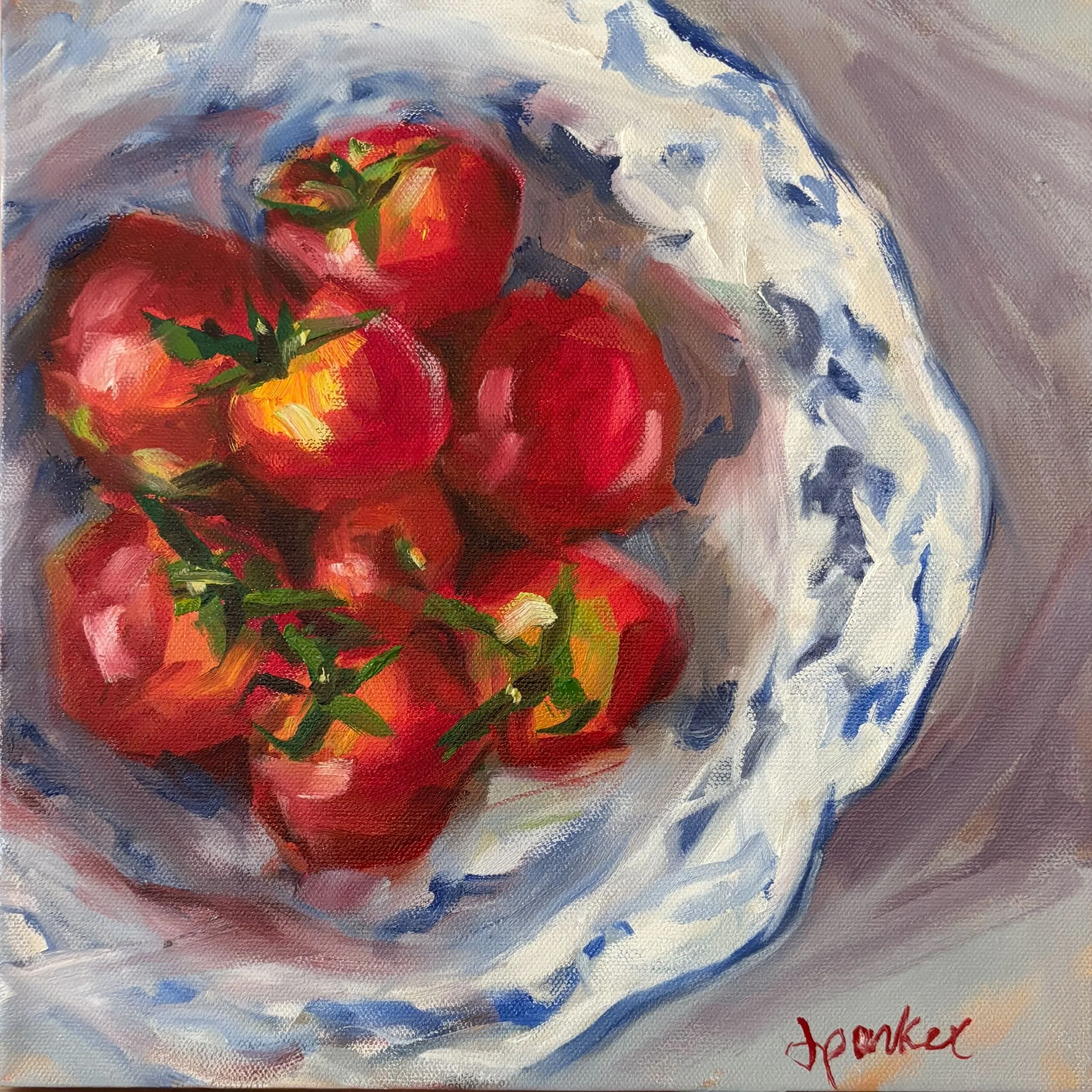 You Say Tomato... 12x12 oil on canvas