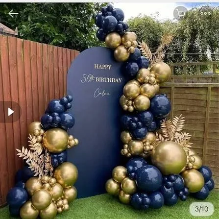 Navy & Metallic Gold 30th Birthday Celebration