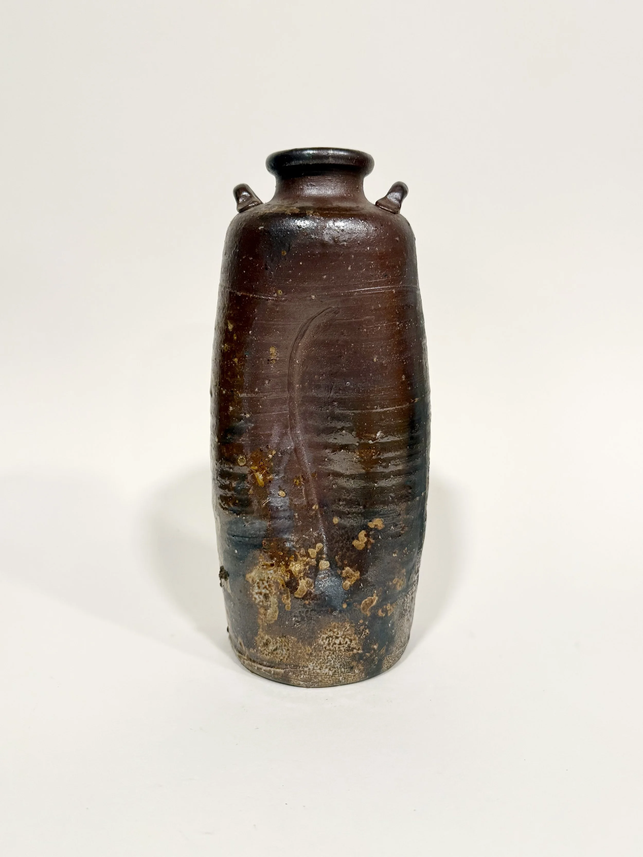 Vintage Tall Bizen Vase by Kimura Tōhō