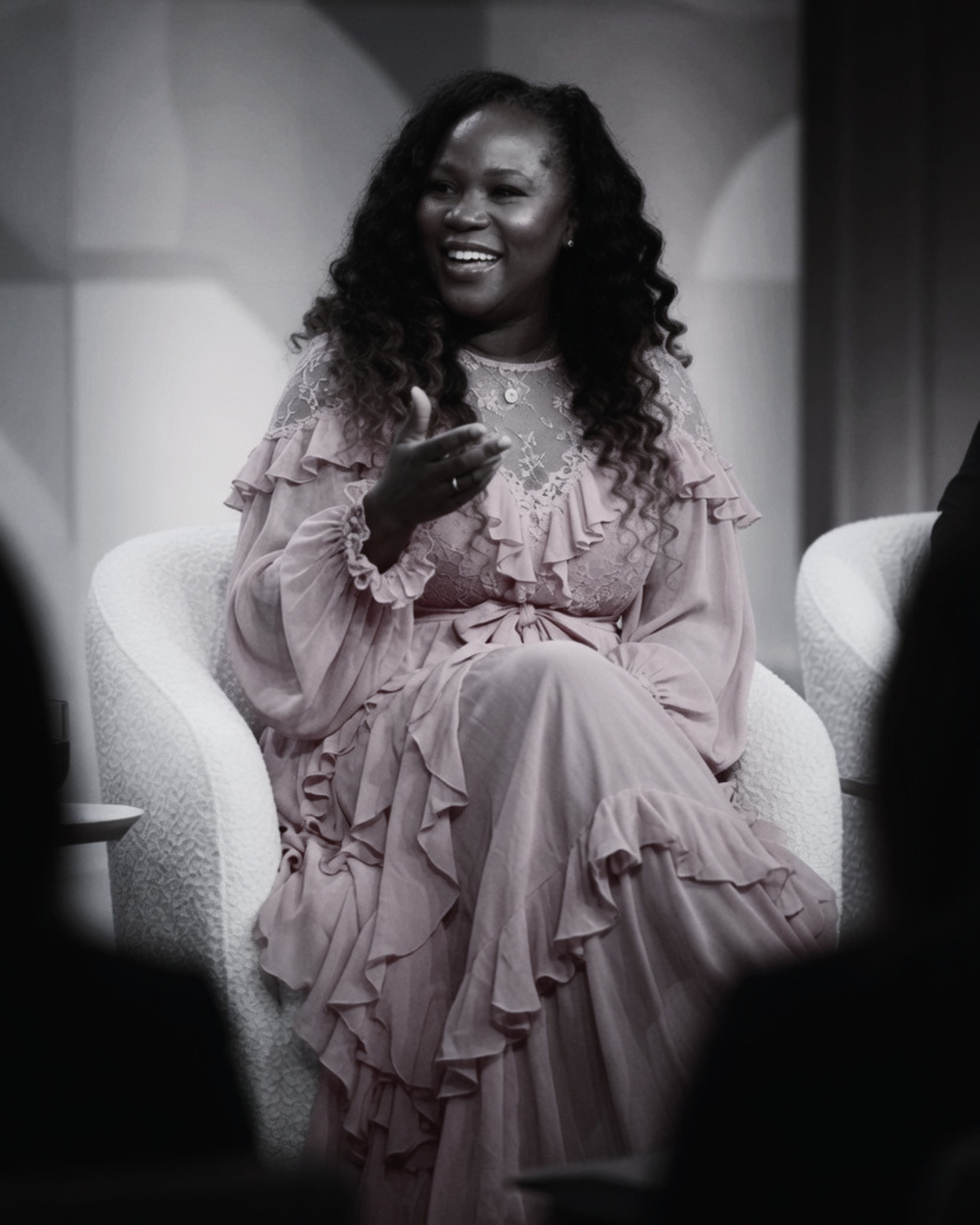 Crystal Green Kelly speaking during a leadership panel discussion.